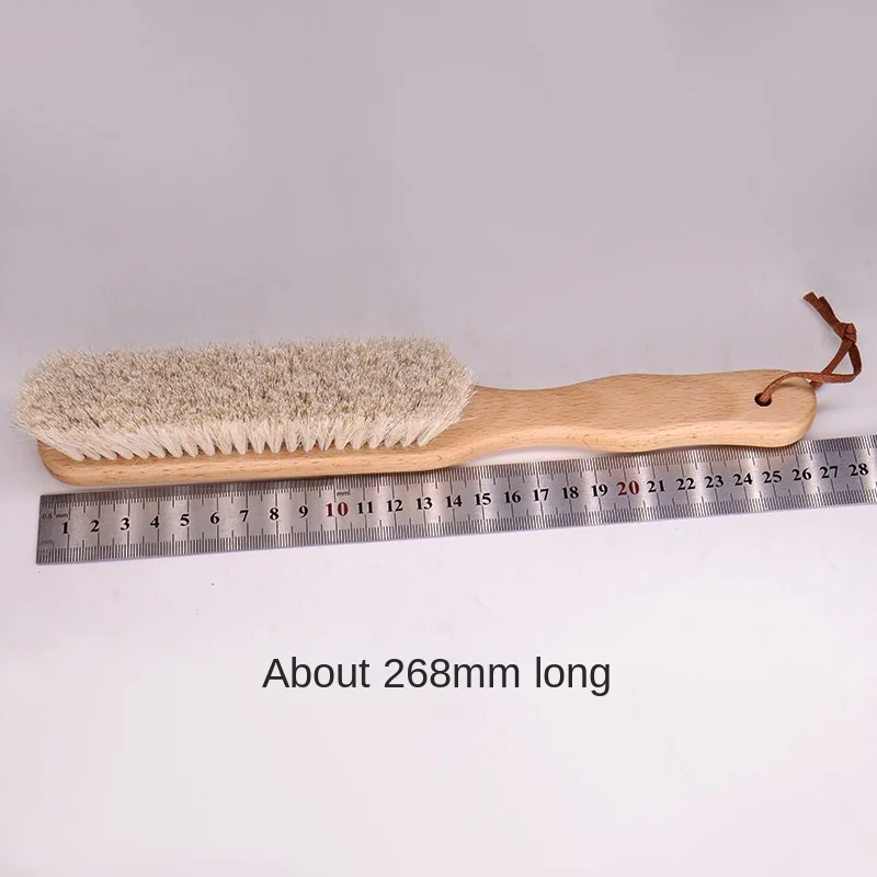 Long Handle Horse Hair Long Handle Soft Shoe Brush Bed Sweeping Brush Coat Cleaning Brush Shoe Polish Brush