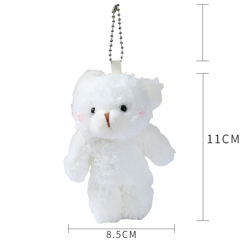 Ours en peluche Kawaii pour enfants, jouets en peluche, ours en peluche mignon, porte-clés beurre, pendentif de sac pour fille, décoration de mariage, jour de Léon