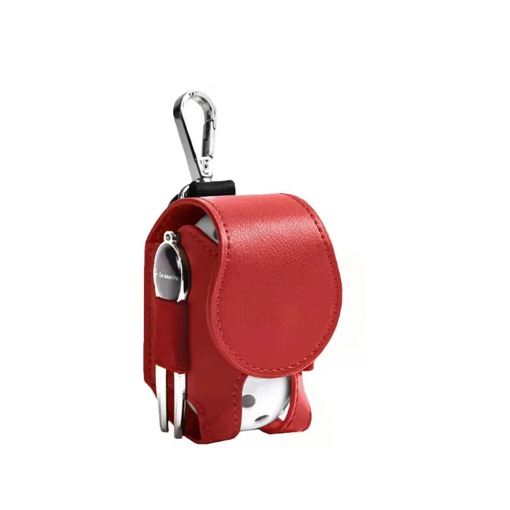 1PC Golf Ball Bags Mini Ball Storage Bags PU Leather Hang On Waist Golf Ball Bag Pouch With Metal Buckle Golf Belt Ball Bags