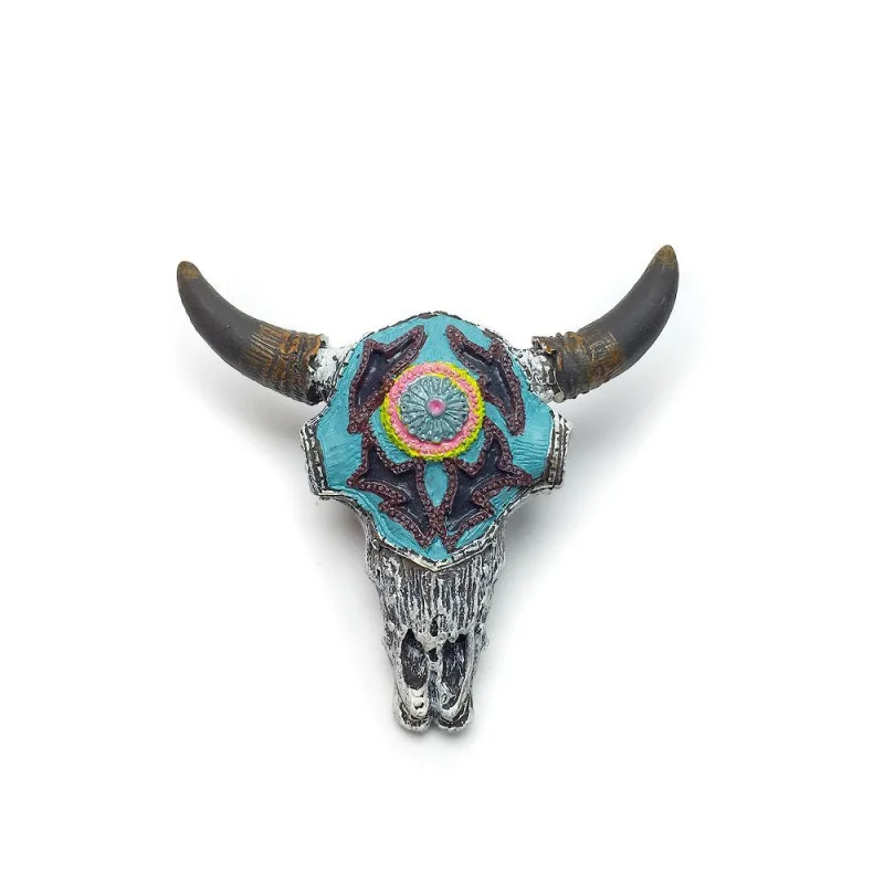 American Western Retro Cowboy Style Bull Head Refrigerator Magnet Creative Home 3D Decoration Collectible Gift