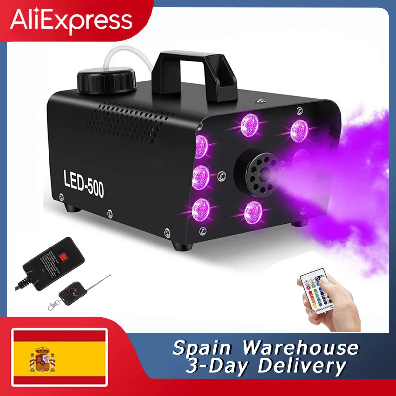 8/18 LED Wireless Remote Control Fogger Machine 500W DJ Party Stage Effect Light Smoke Machine For Christmas Party Halloween