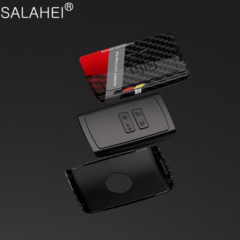 ABS Carbon Fiber Car Key Case Bag For Renault Koleos Kadjar Captur Megane Talisman Espace Clio Zoe Scenic 4 Arkana Dacia Sandero