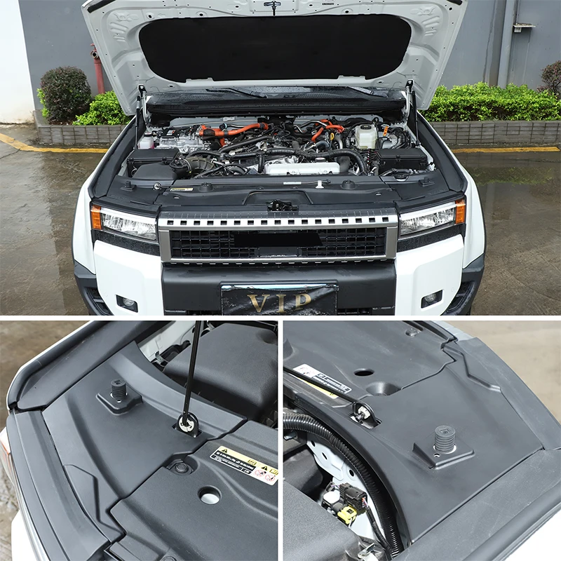 ل 2024 + تويوتا برادو LC250/لاند كروزر المقصورة الأمامية غطاء جانبي لوحة كابينة السيارة الجانبين الغطاء الواقي ABS أسود 2 قطعة