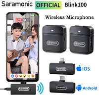 Saramonic Blink100 Wireless Lapel Microphone for PC Smartphone DSLR Cameras Noise Cancellation Recording Mic for Vlog YouTube