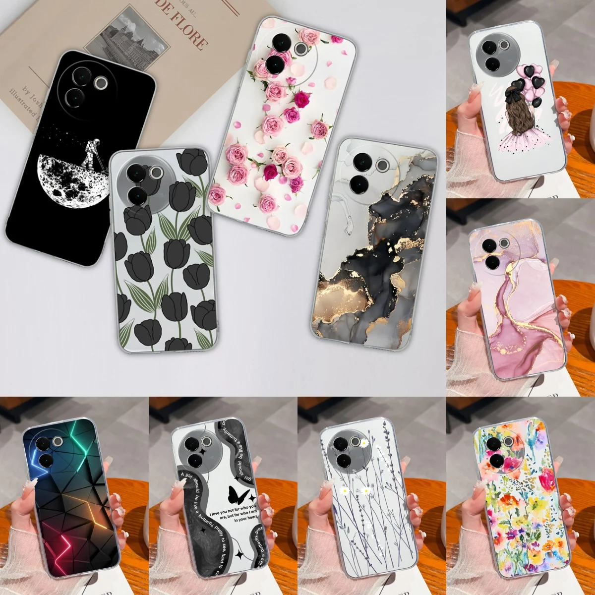 Creative Case For Vivo V30E V2339 Back Cover Gradient Color Soft TPU Silicone Clear Phone Shell For VivoV30E Shockproof Bumper