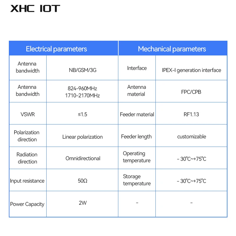 XHCIOT IPEX 인터페이스 지지대 내장 안테나, 4G PCB 안테나, WCDMA, LET, DTU, 4G, 5G, 826 ~ 960 MHz, 1710 ~ 2170 MHz, 10PCs/로트