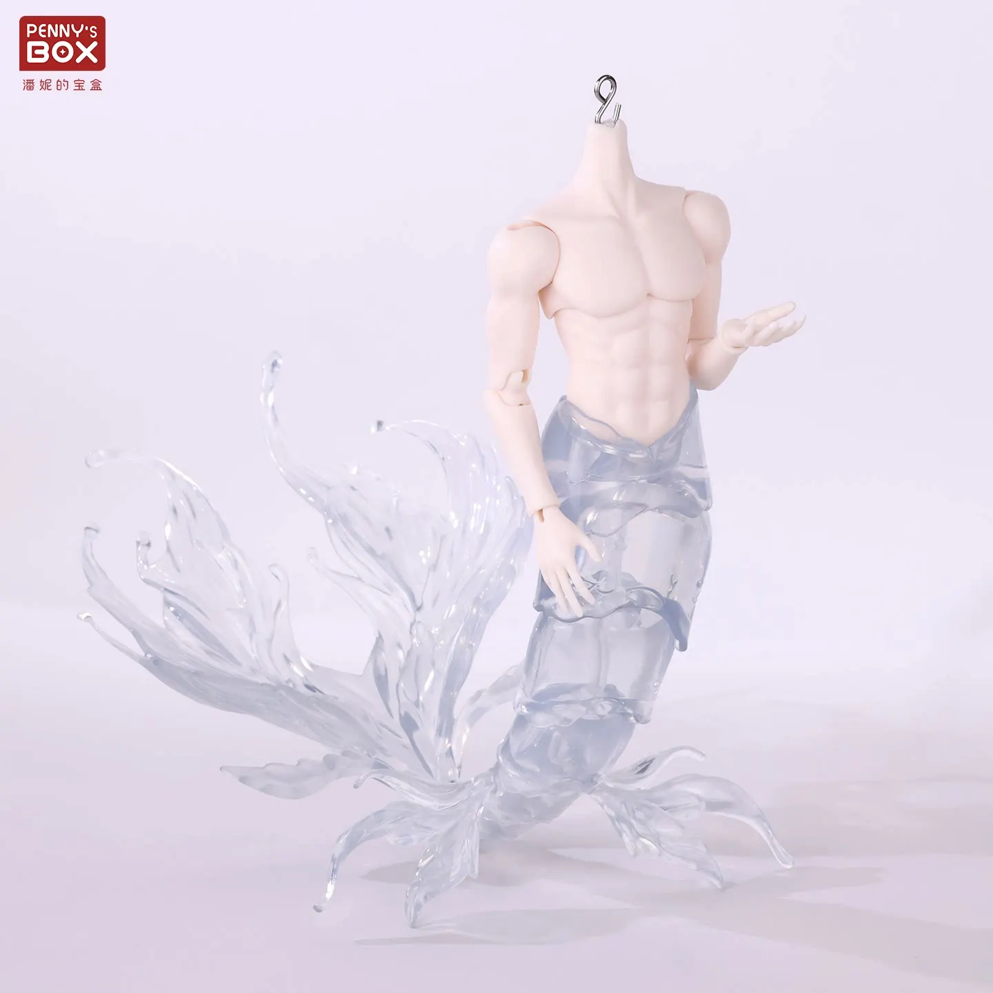 PennyS Box Bjd Mermaid Male Body Doll 1/6 Scale Articulated Action Figure Transparent Mermaid Tail Accessory For Character