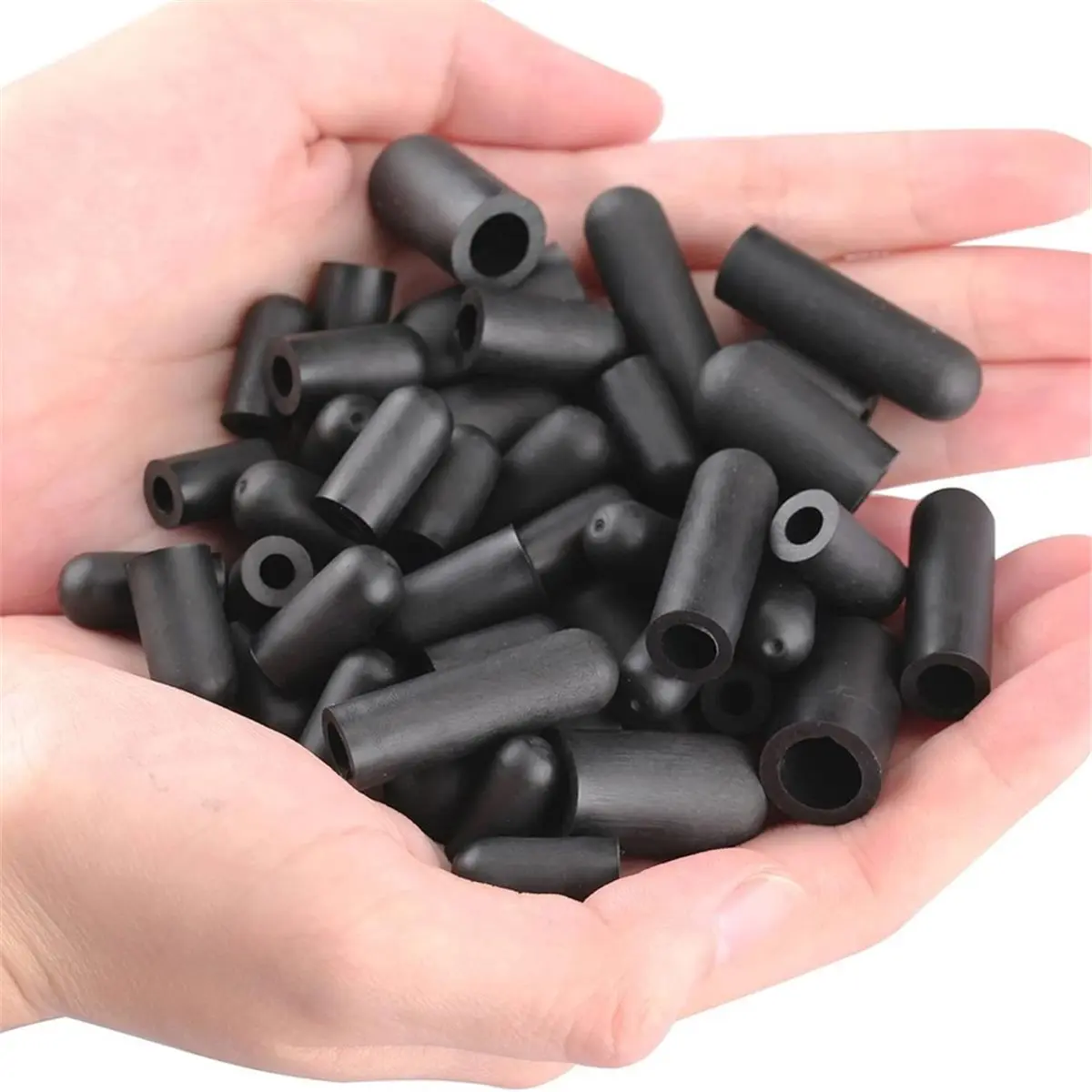 80PCS Vacuum Hose Caps Assortment, 6 Sizes Black Rubber Automotive Caps for Vacuum Plugs & Intake Manifold Fittings