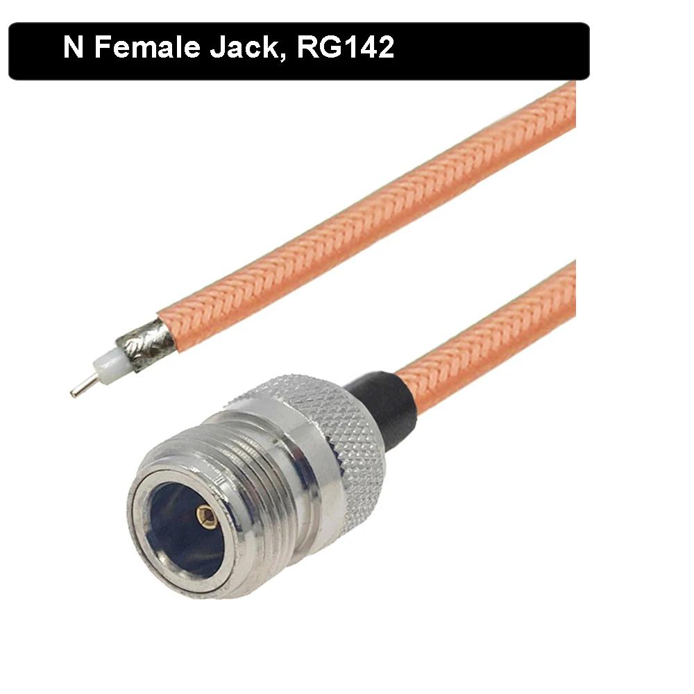 1pcs Single End N Female to PCB Solder Pigtail RG142 Cable High Temperature Resistant RF Coaxial N Cable