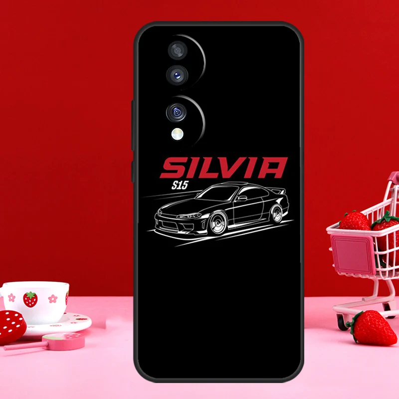 Silvia S15 JDM Tuner Cars Case For Honor 90 Lite 70 50 Magic 6 Pro 5 Lite X6 X7 X8 X9 X6a X7a X8a X9a X9b X8b Cover