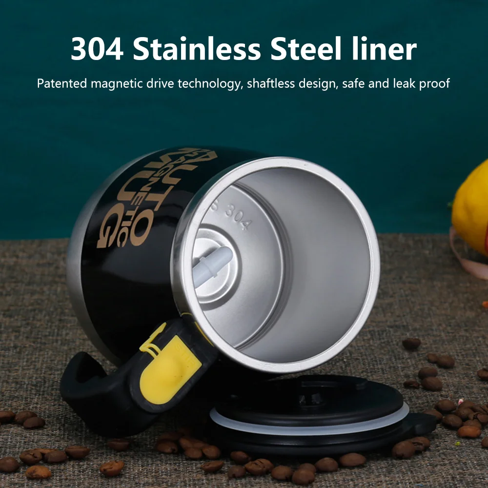 New Automatic Self Stirring Magnetic Mug Creative Lazy Smart Mixer Thermal Cup Stainless Steel Coffee Milk Mixing Cup Blender