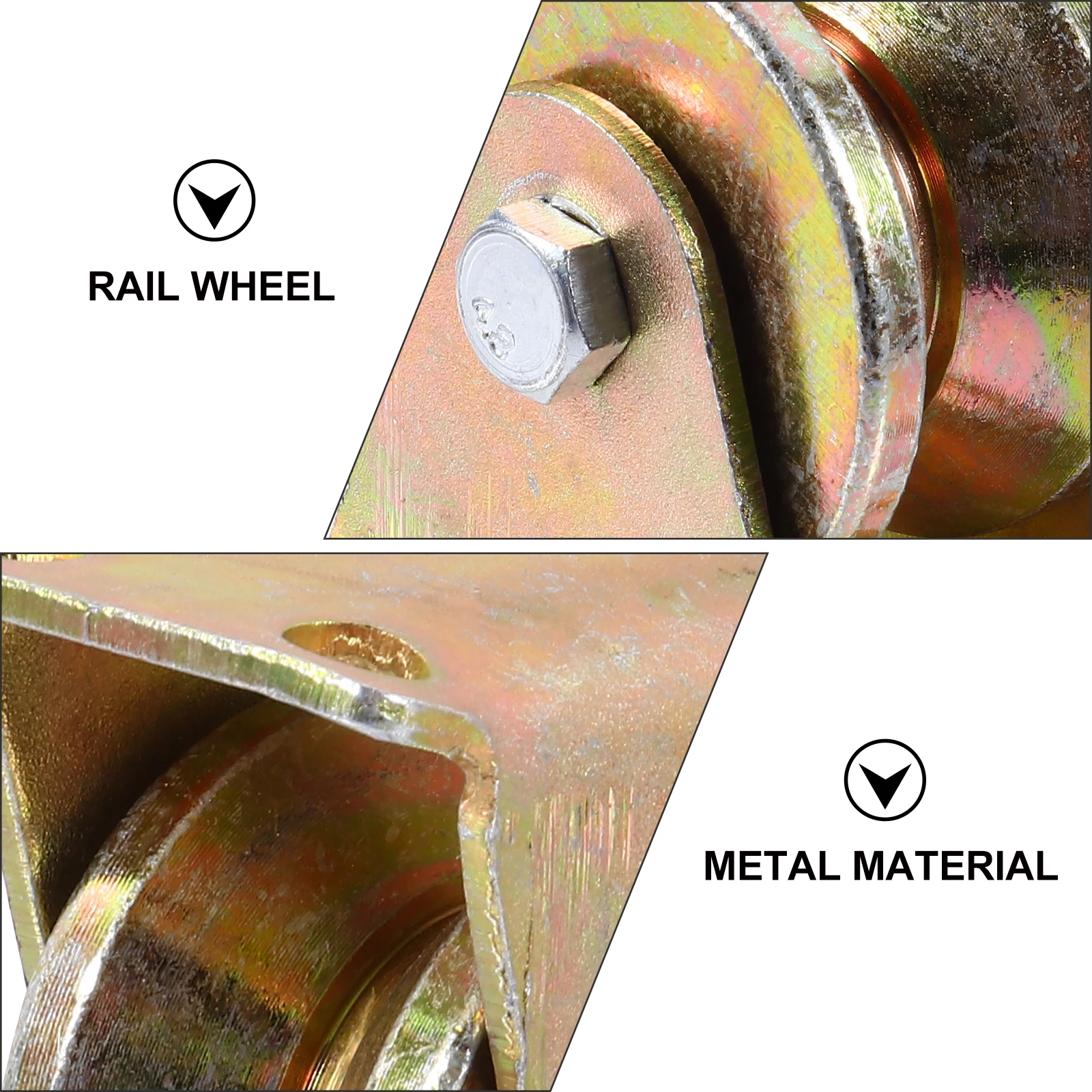 

2 Pcs Track Wheels Heavy Duty Gate Rollers Sliding Door Replacement Doors Sheave