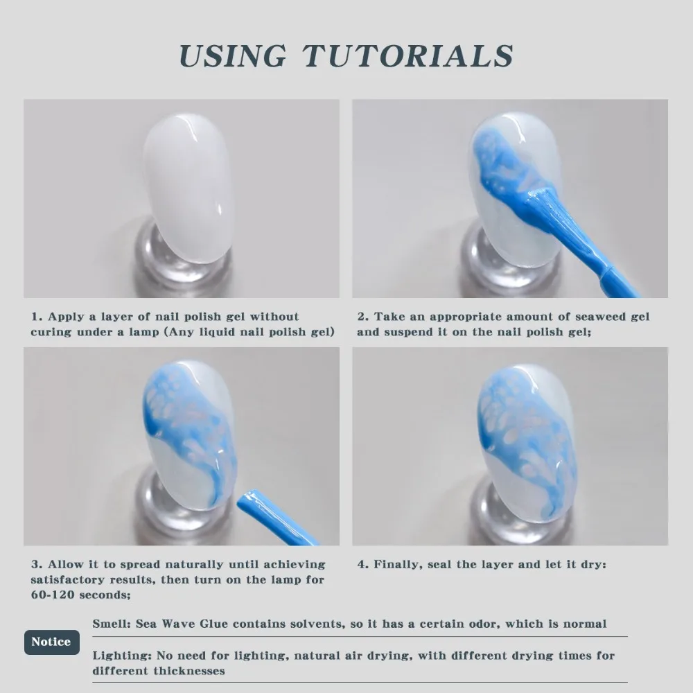 NAIL Wave Gel per unghie Sbavature veloci Speciale Halo Dye Nail Art Bubble Hole Gel 6 colori per Marmo Wave Nail Art per Nail Salon