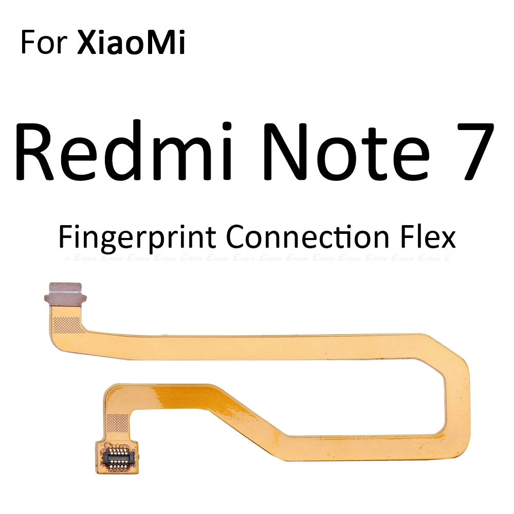 Touch ID Fingerprint Connector Scanner Sensor Home Return Key Menu Button Connection Flex For Xiaomi Redmi 6 Note 7 Pro