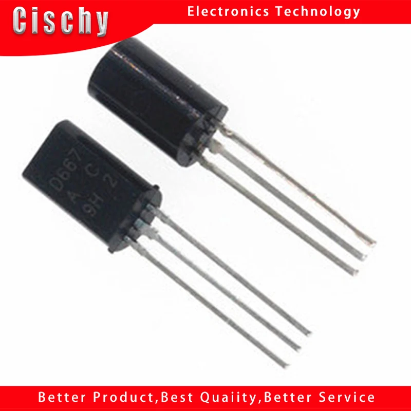 1Pcs 2SD667 D667 TO-92L TO92 Plastik-Merangkum Transistor