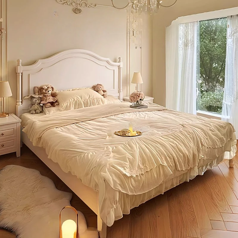 

Роскошная двуспальная кровать Princess в европейском стиле с современным изголовьем, уникальная мебель для спальни