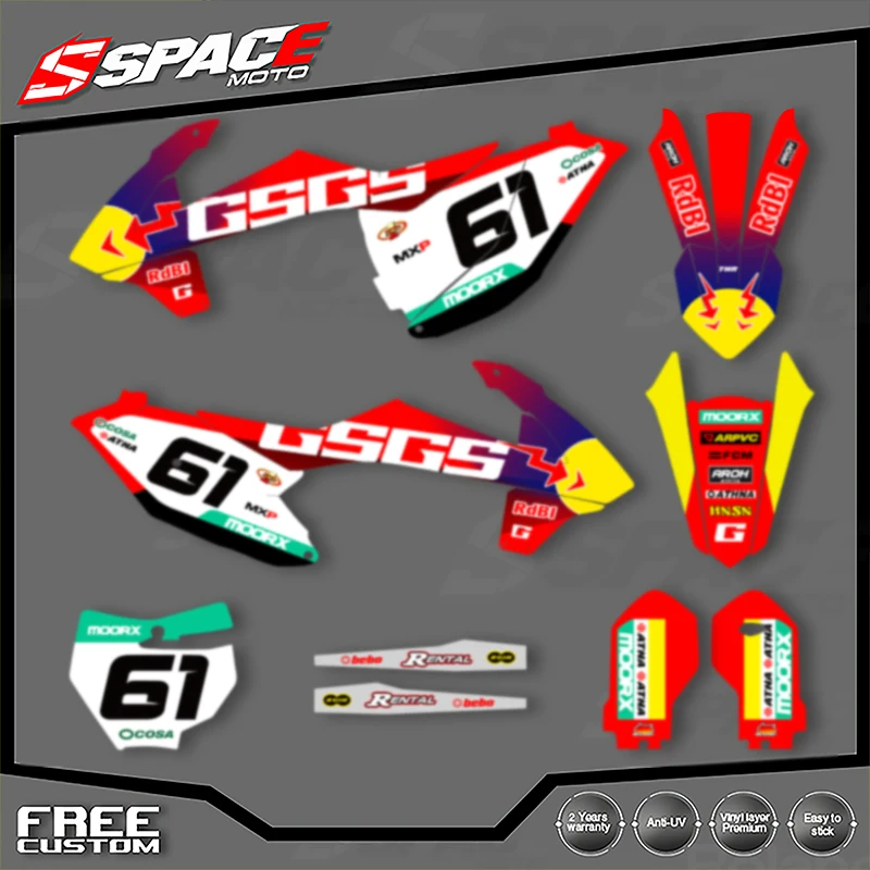 

SPACE Custom Motorcycle Graphics Background Decal for GASGAS MC85 2021 2022 21-22 Stickers Kits 04