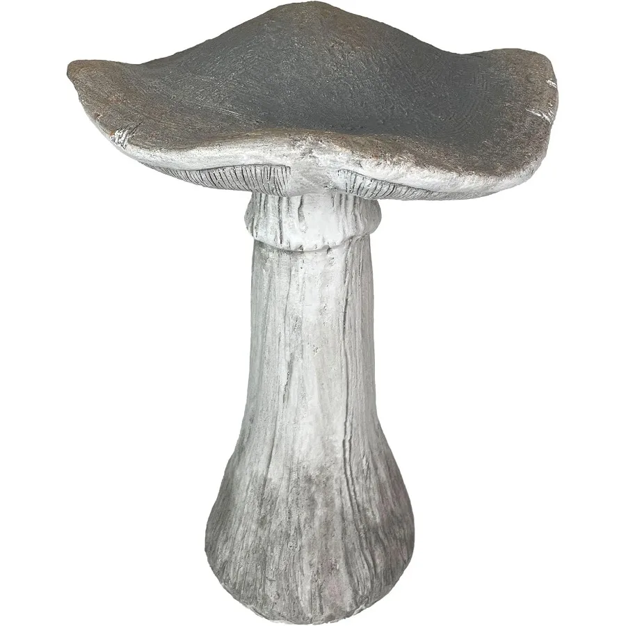 

Mushroom Statue 17 inches High Large Magnesium Oxide Garden Sculpture Indoor Outdoor Yard Decor Rustic Art Accent Weather-Resis