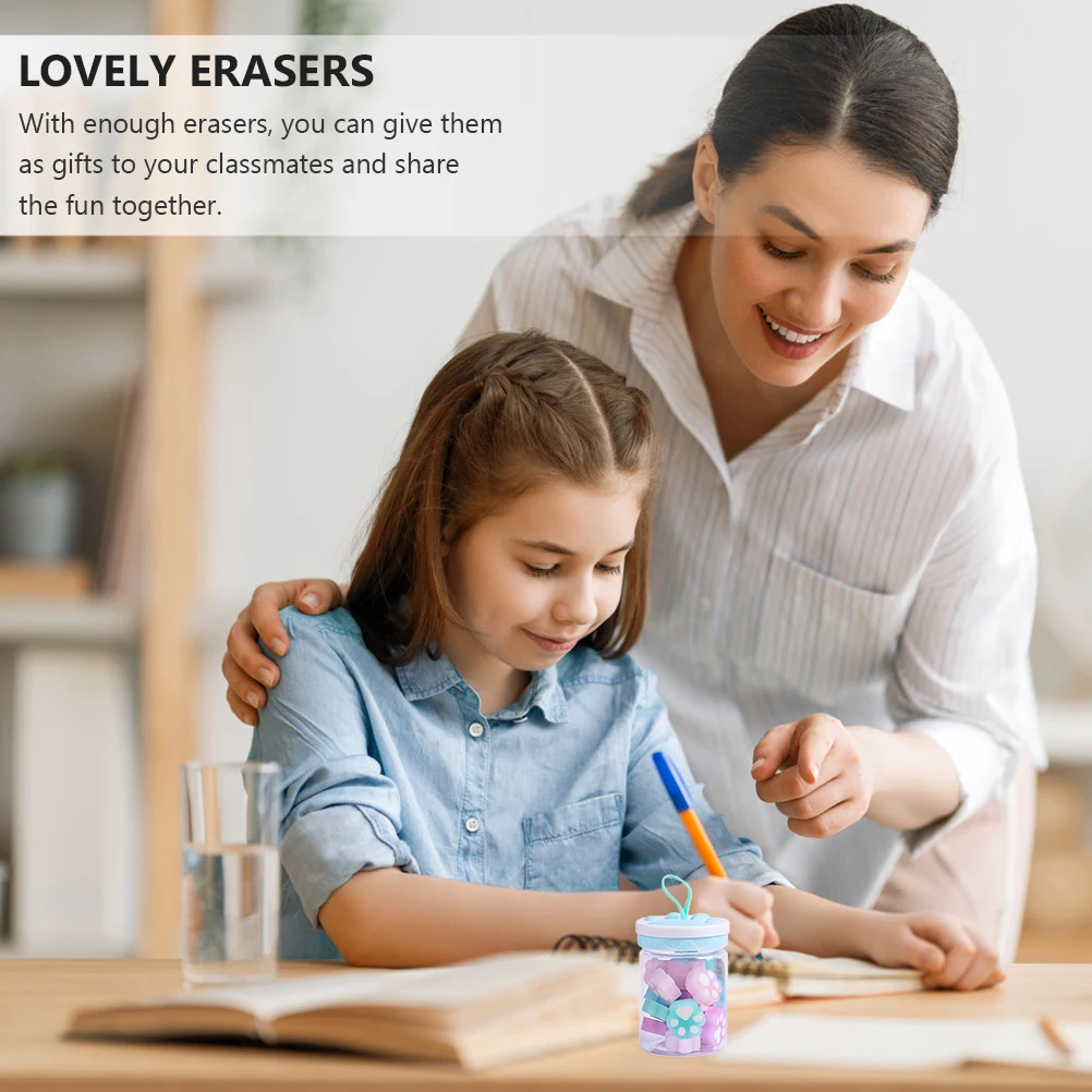 رائعتين القط باو تصميم محايات الكرتون المطاط القط مخلب شكل محايات جميلة هدية المدرسة اكسسوارات الطلاب القرطاسية