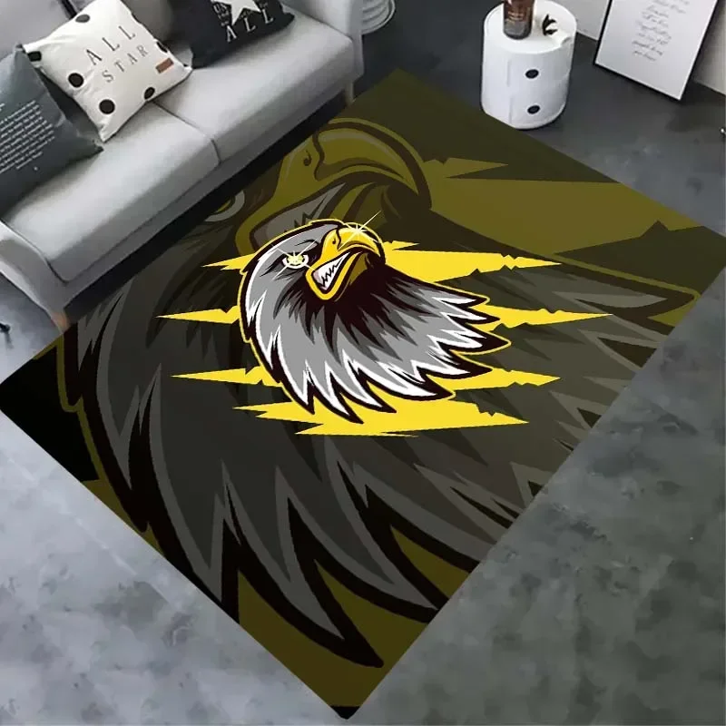 3D printed eagle carpet, soaring eagle living room bedroom decorative carpet stylish yoga mat bath non-slip mat birthday present