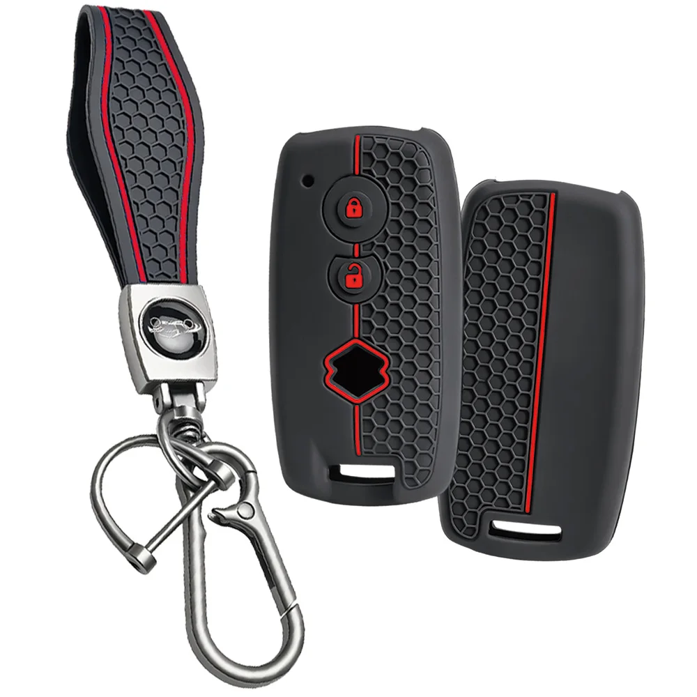 soft touch key protector For Suzuki Swift Vitara SX4 S-Cross Ignis Baleno Ertiga Jimny with wrist strap and carabiner daily use