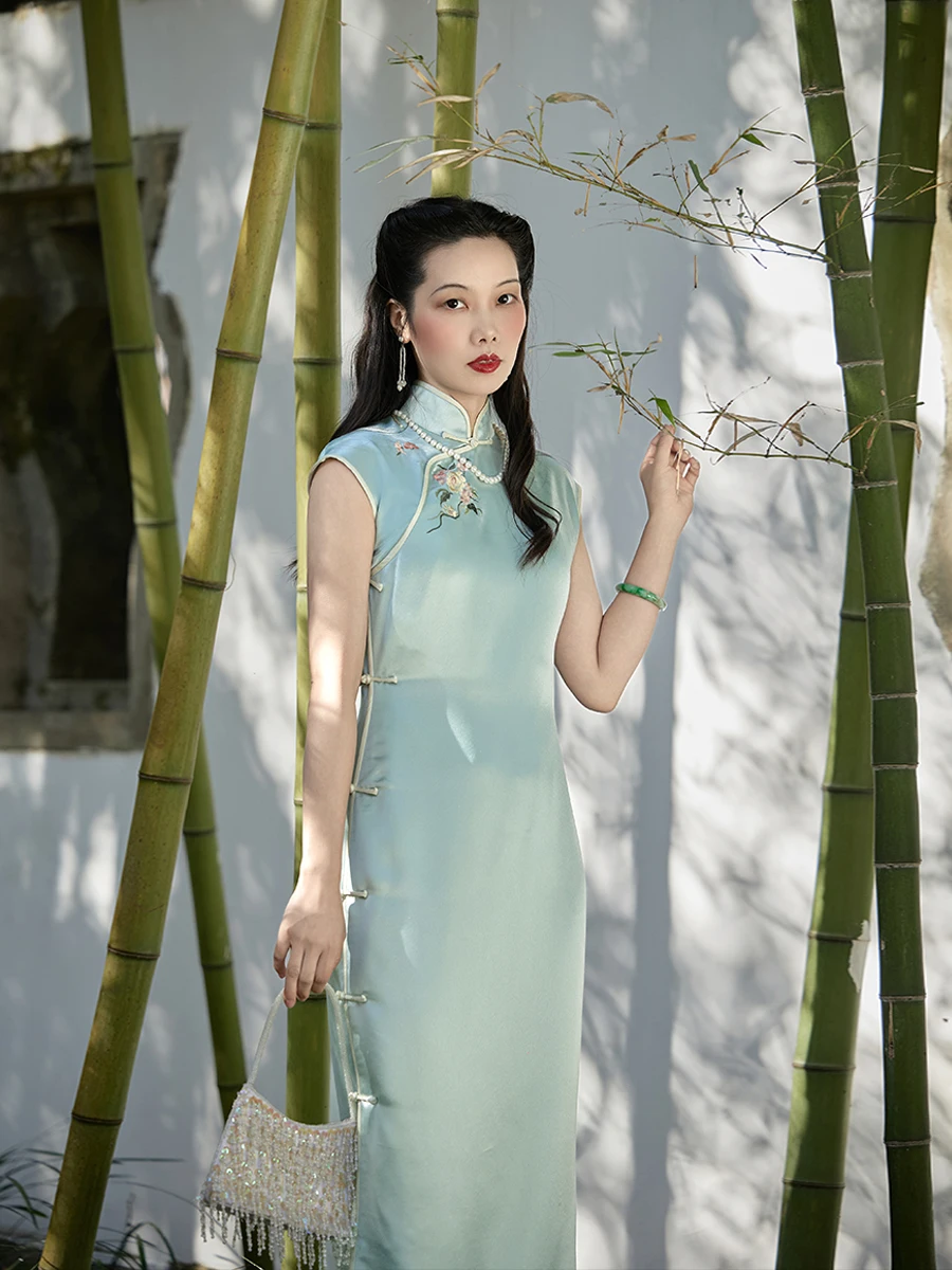 

Топ Pangeralacquered Ручная Вышивка Древний метод Fre Весна Лето Sle Полный Открытый Без Китайского Сле Длинный