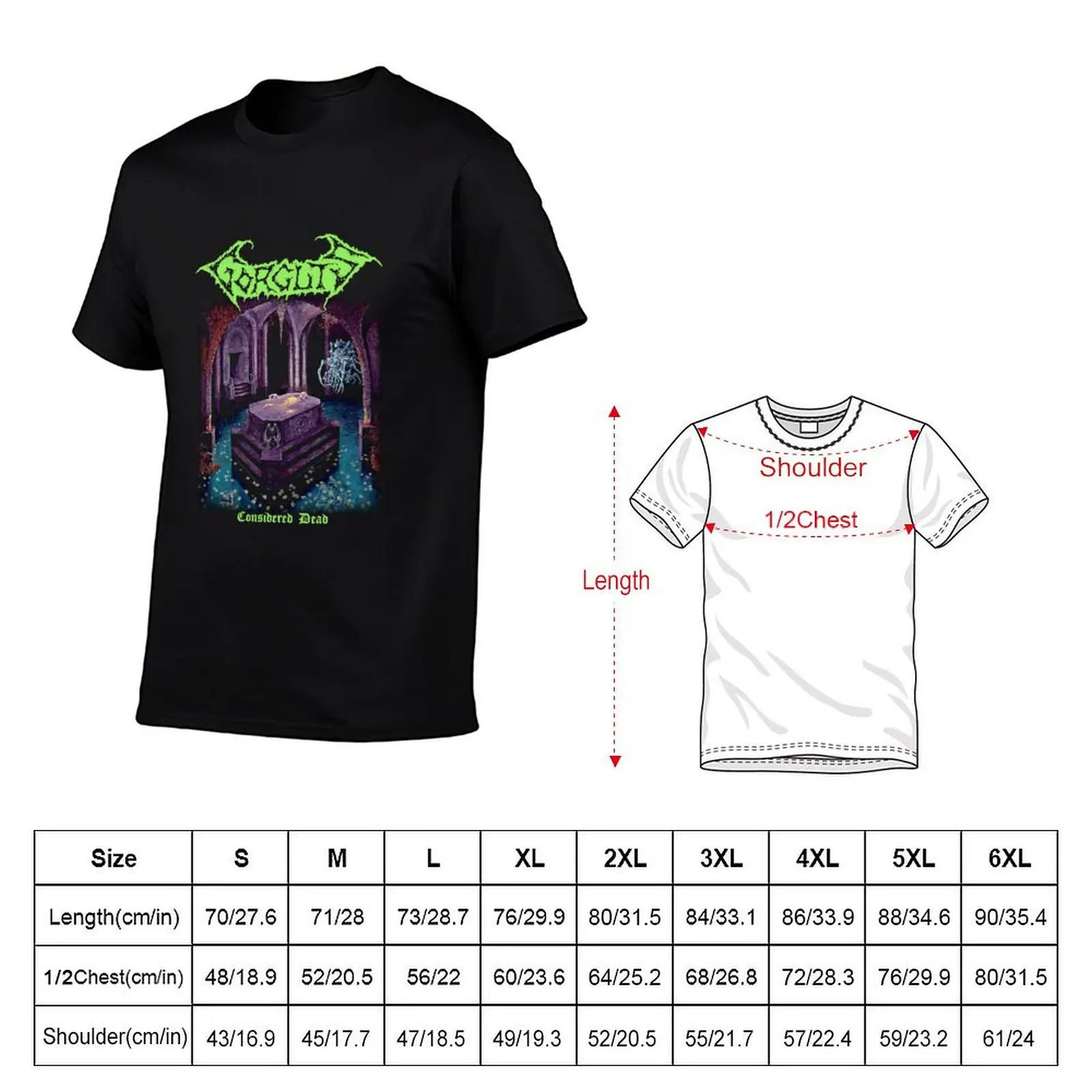 Gorguts - Considered Dead Death Metal T-Shirt Classic Crew Neck Cotton T-Shirt