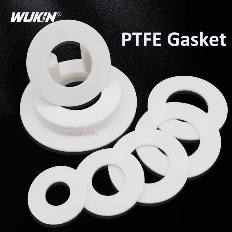 PTFE Gasket White Plastic Flat Washer sealing gasket high-temperature resistant ID 6mm~159mm