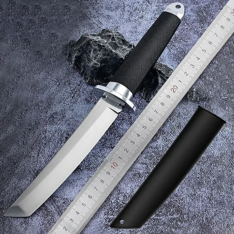 Outdoor Survival Knife,Katana Style Kitchen Knife, Sharp Versatile Fruit Knife, Fixed Blade Cutting Meat Vegetable Utensils