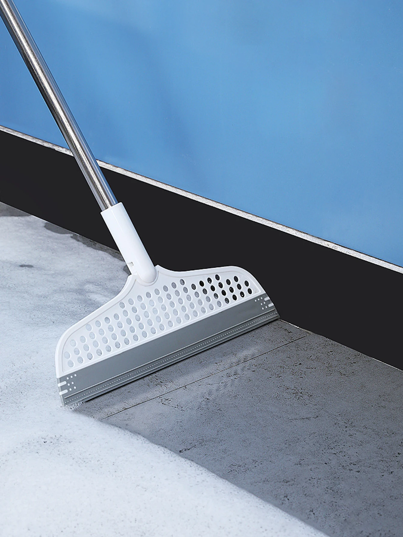 Magic Broom Long Pole Assembled Scraper For Sweeping Hair Bathroom Household Mop Broom