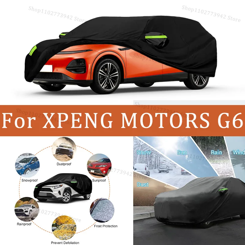 

For XPENG MOTORS G6 Car Cover Full Covers with Reflective Strip Dustproof UV Scratch-Resistant Sunscreen Protective cover