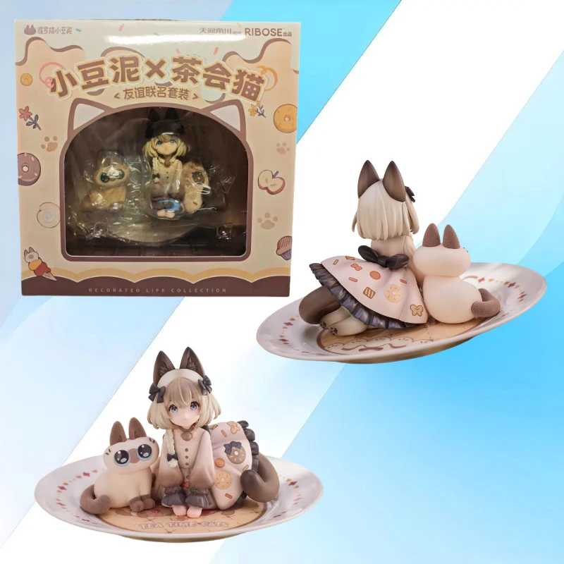 

В наличии: Оригинальный набор фигурок RIBOSE Ribose Culture Siamese Cat Bean Paste Friendship Joint Set, 13 см, милые аниме-персонажи, украшения