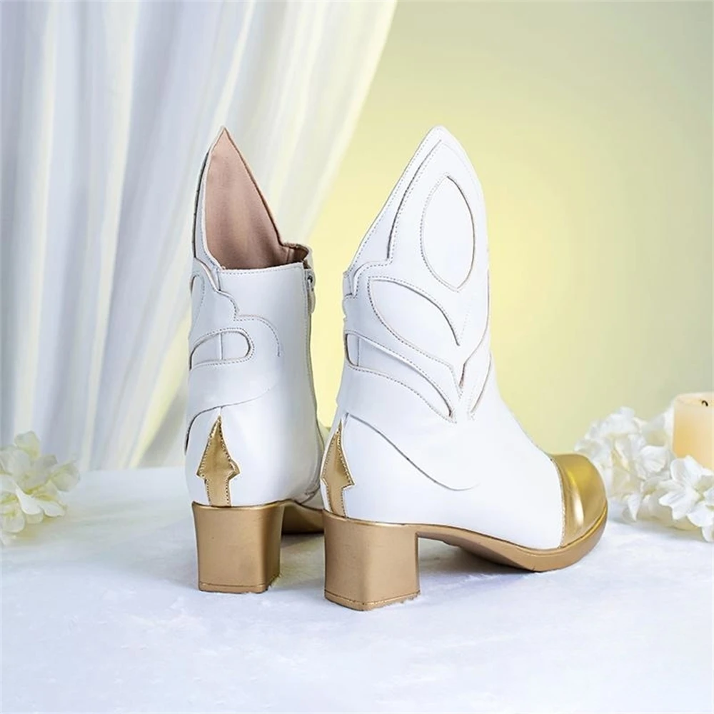 Traveler Lumine Cosplay Shoes Genshin Impact Game Lumine Cosplay Boots Woman Christmas Cosplay High Heels Shoes