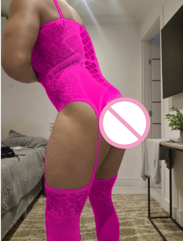 

Colorful Man Bodysuits Men's Fishnet Breathable Underwear Sissy Clothes Sexy Male Club Wear Husband Gentleman Fetish Apparel