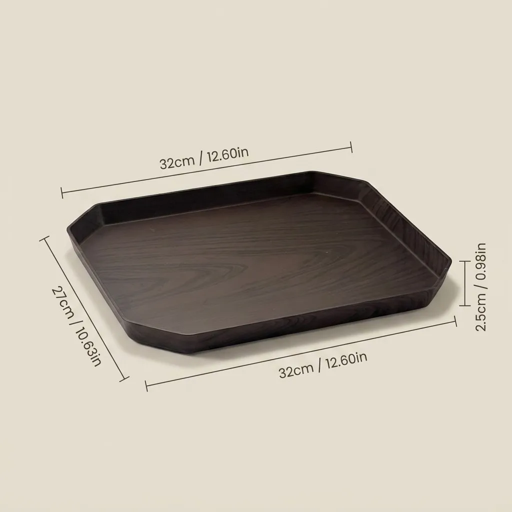 Houtenlook Plastic Badkamer Organizer, Stapelbare Make-up Cosmetica Opbergbak, Parfum Bakje, Kaptafelblad