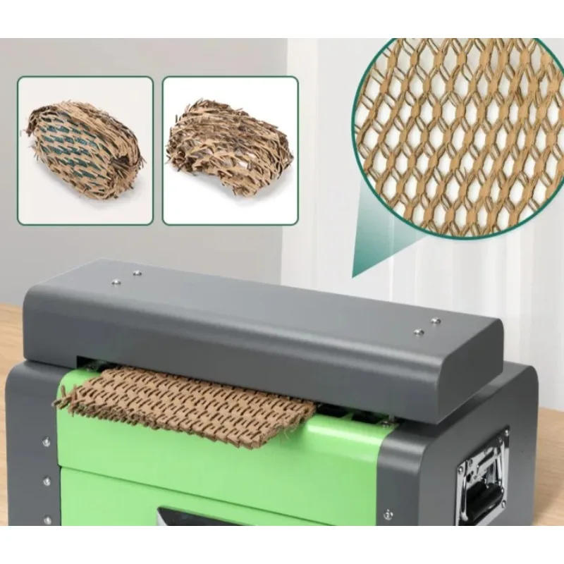 Cardboard Cushion Converter for Eco Packaging, Corrugated Box Shredder Net Strip Filler Machine
