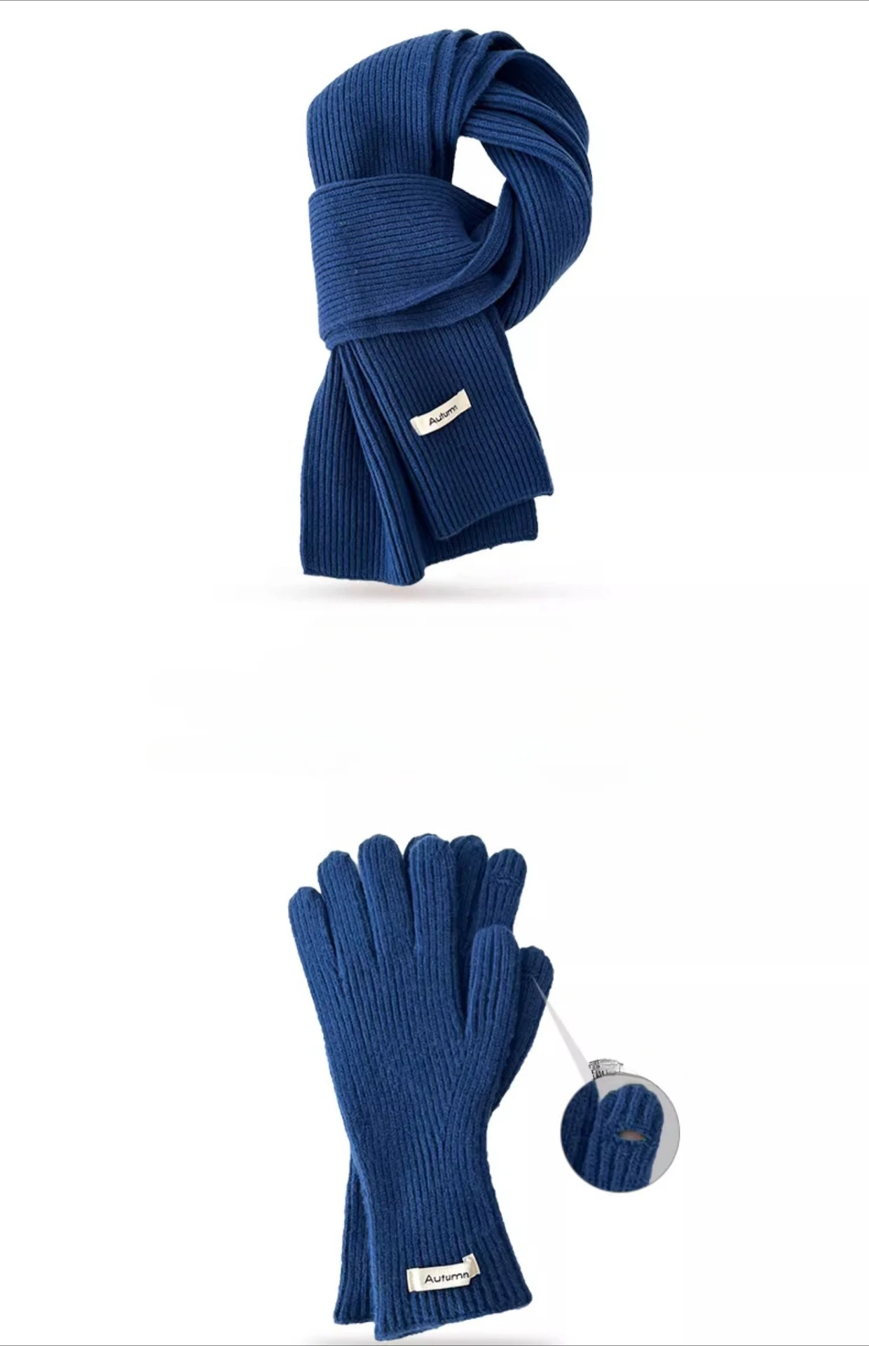 Winter Warm Knitted Hat Scarf Gloves Women's Windproof Adult Three-piece Set Scarves Solid Color Fashion Korean Hats for Women