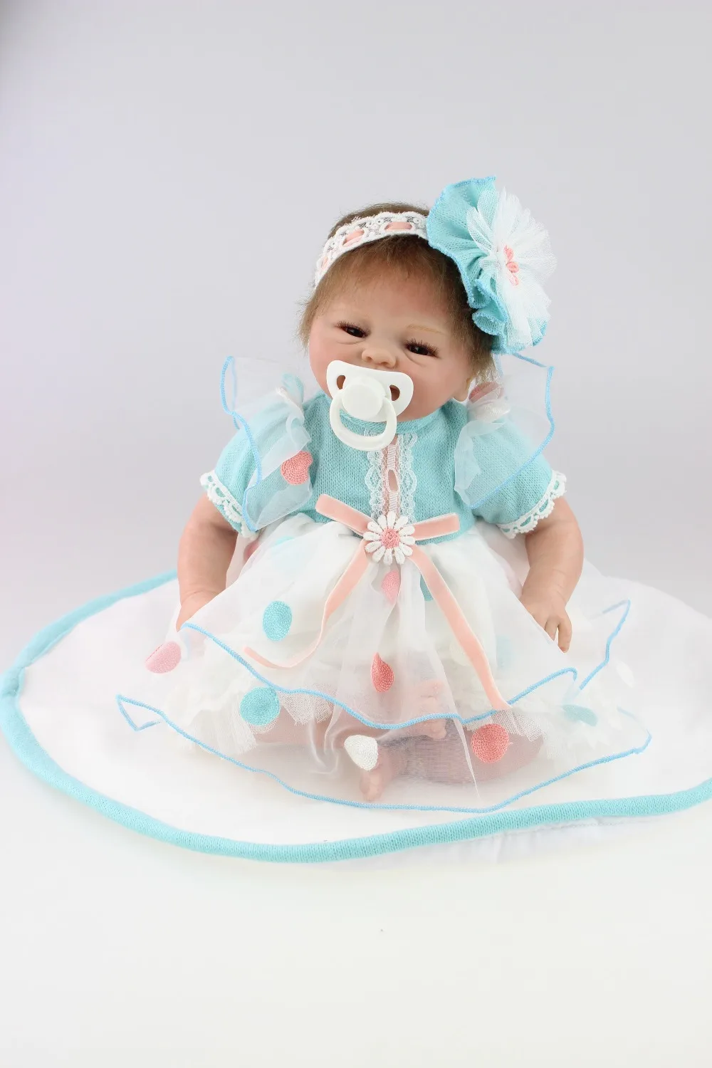 

SANDIE 18inches lifelike reborn Tear Stained Eyes baby dolls fashion doll silicone vinyl real soft gentle touch for children