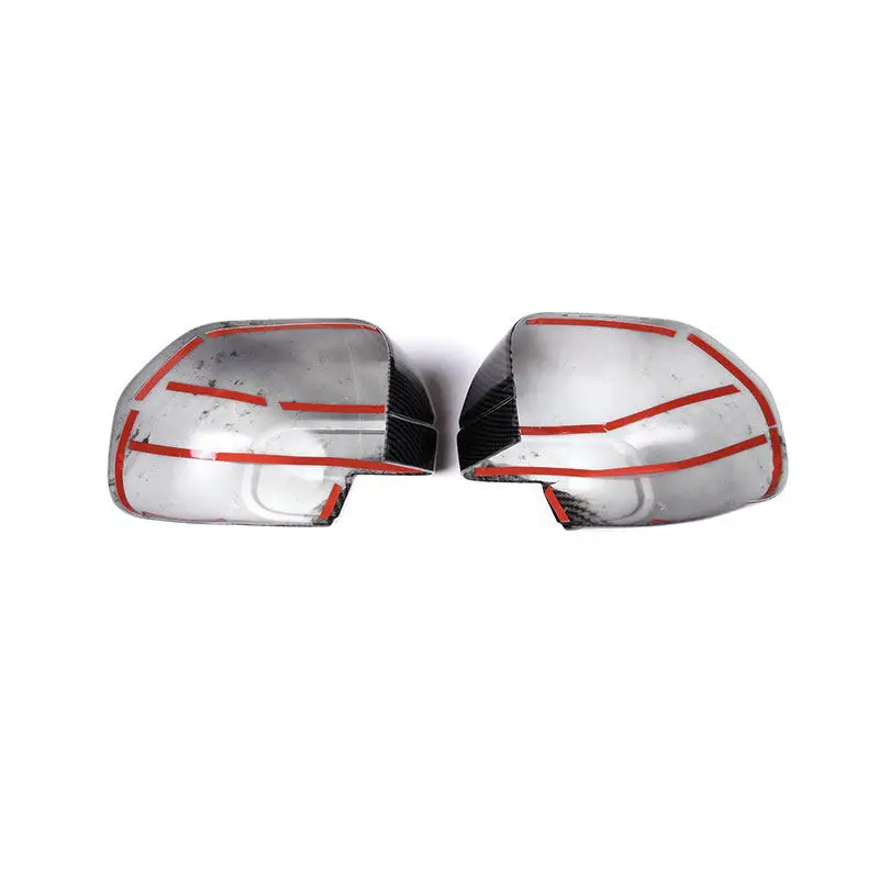 Car Rearview Side Mirror Cover Trim Sticker Exterior Accessories For Ford Maverick 2022 Carbon Fiber Texture ABS 2pcs