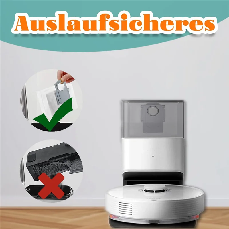 أكياس غبار A01M لـ Roborock S7 Maxv Ultra/S7 Pro Ultra/Q7 Max+/G10S Pro، أكياس غبار ذات سعة كبيرة قطع غيار المكنسة الكهربائية
