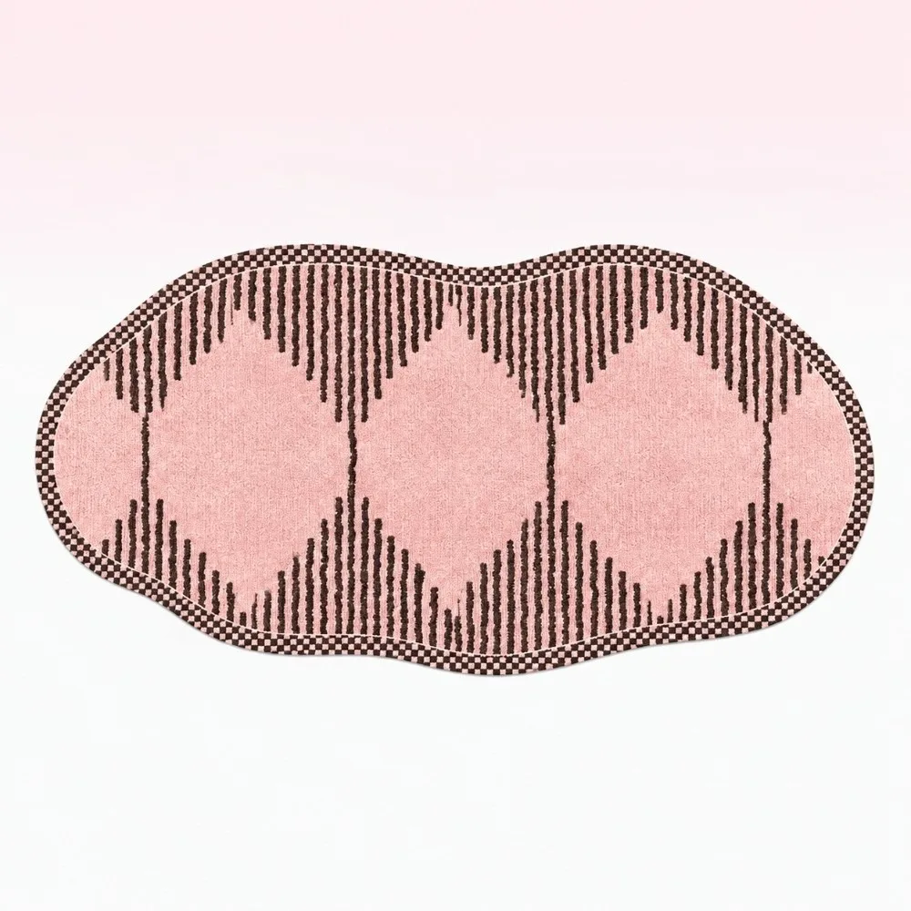 Girly Heart Makeup Desk Mat Stain-resistant Pink 80CM Office Desk Mat Non Slip Absorbent Desktop Decor Pad Vanity or Workspace
