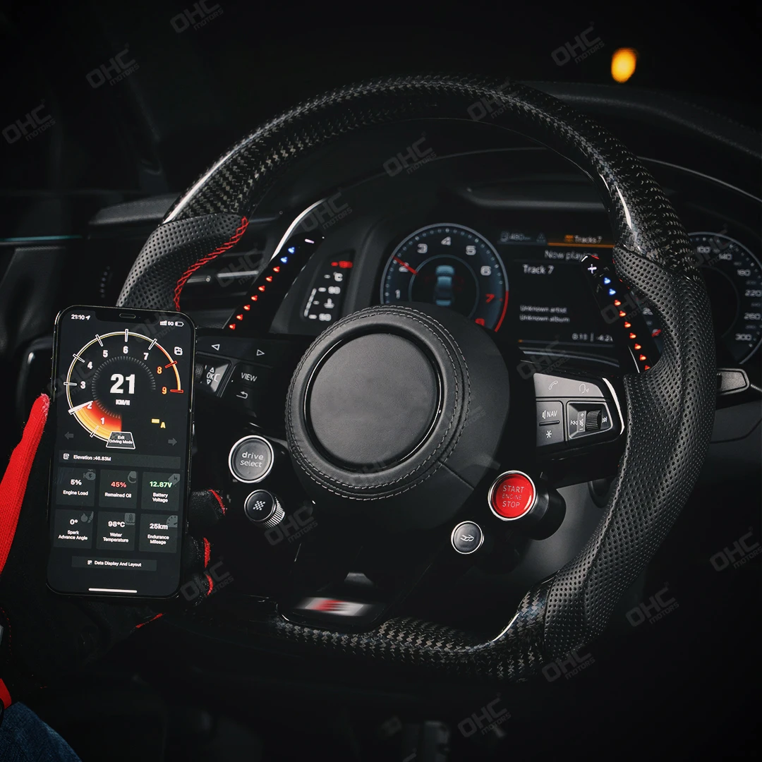 

OHC LED Smart Paddle Shifter Model Smart ONE For Audi R8 TT MK3 TTRS 2018-2022 Mobile Phone Connection APP Control