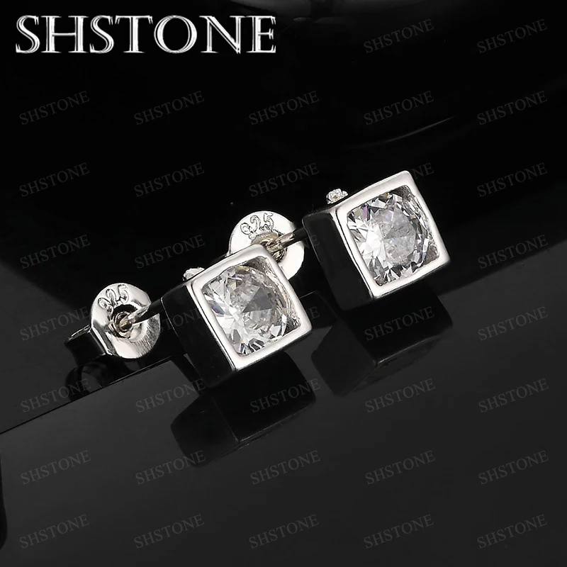 

Classics Zircon 925 Sterling Silver Stud Earrings Women Valentine's Day Party Gift Fashion Accessories Fine Wedding Jewelry