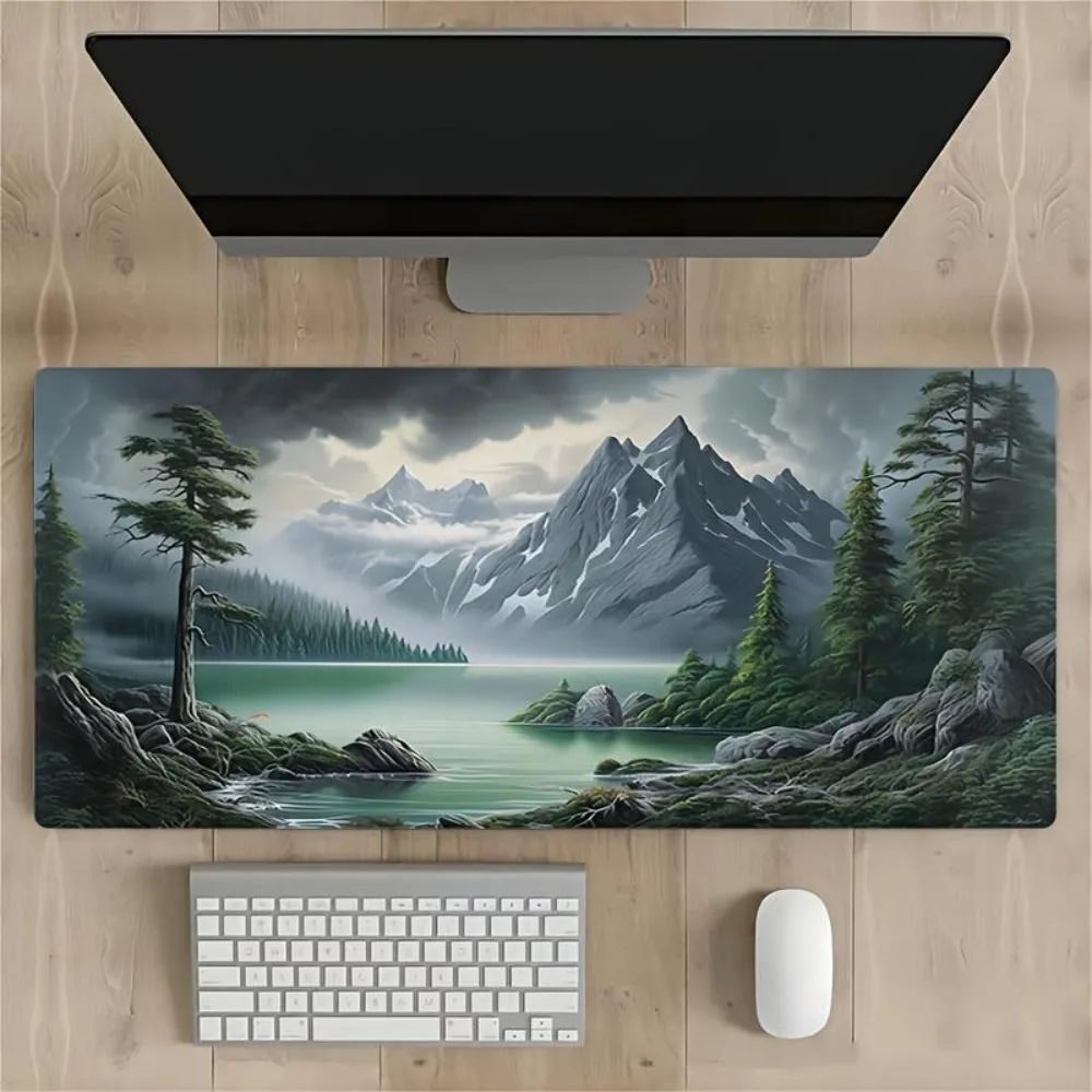 Snow Mountain Lake Rectangular Mouse Pad, Anti-slip Mouse Pad, Gaming Mouse Pad, Desktop Accessories Suitable for Desktop
