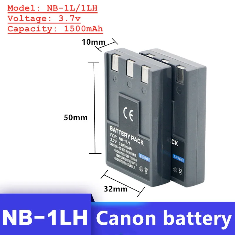 NB Series Canon Camera Battery NB-1LH/1L NB-2L/2LH NB3L NB4L NB5L NB6LH Lion Battery SX220 SX520HS IXUS200a DC310 DC320 SD550