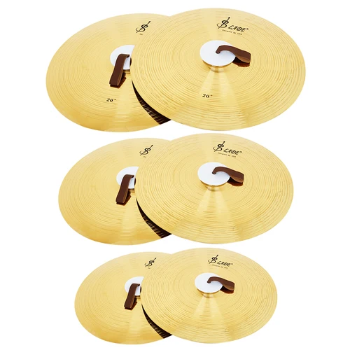 Imagen 2 del producto 1 par de platillos de aleación de cobre, platillos de montaje de percusión, instrumento de percusión con cuerda para el dedo para juguetes musicales de fiesta de escenario