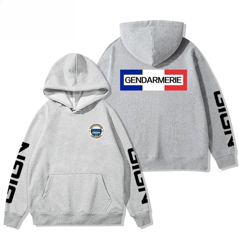 الفرنسية الوطنية الدرك الخدمة السرية معطف بقلنسوة GIGN قوة المهام المتنقلة 141 التكتيكية فضفاض البلوز الرجال رداء علوي غير رسمي