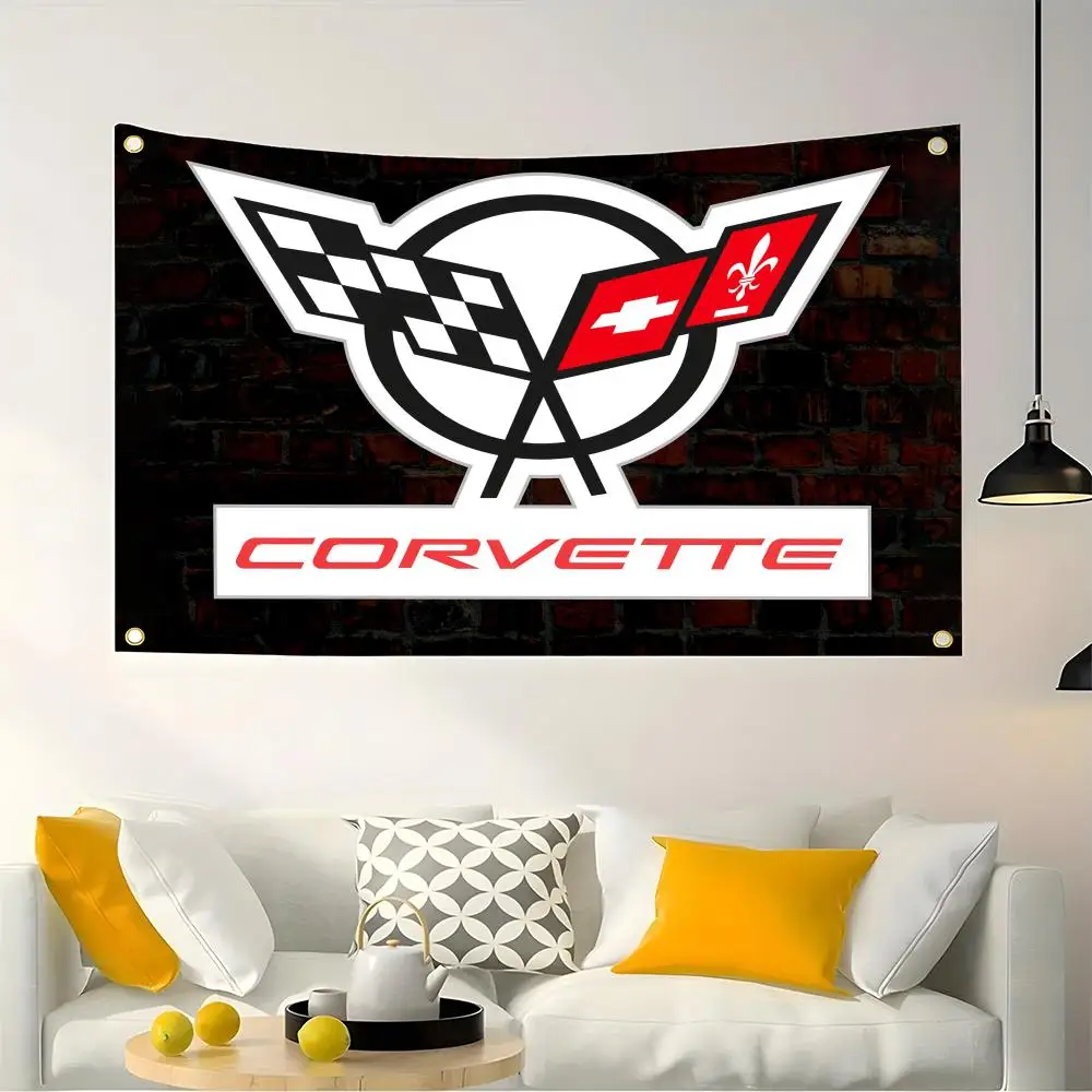 Famous C-CORVETTE Cool Flags Bedroom Living Room Wall Hanging Banner Cozy Tapestry Home Decor Gift