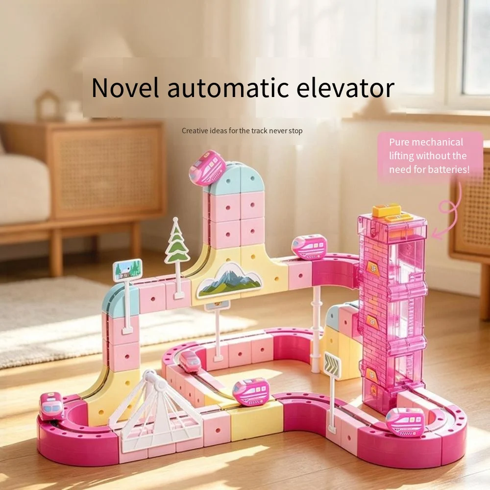 Anti Gravity Magnetic Track Car Toy DIY Free Splicing Versatile Building Educational Interactive Ideal Holiday Birthday Gift