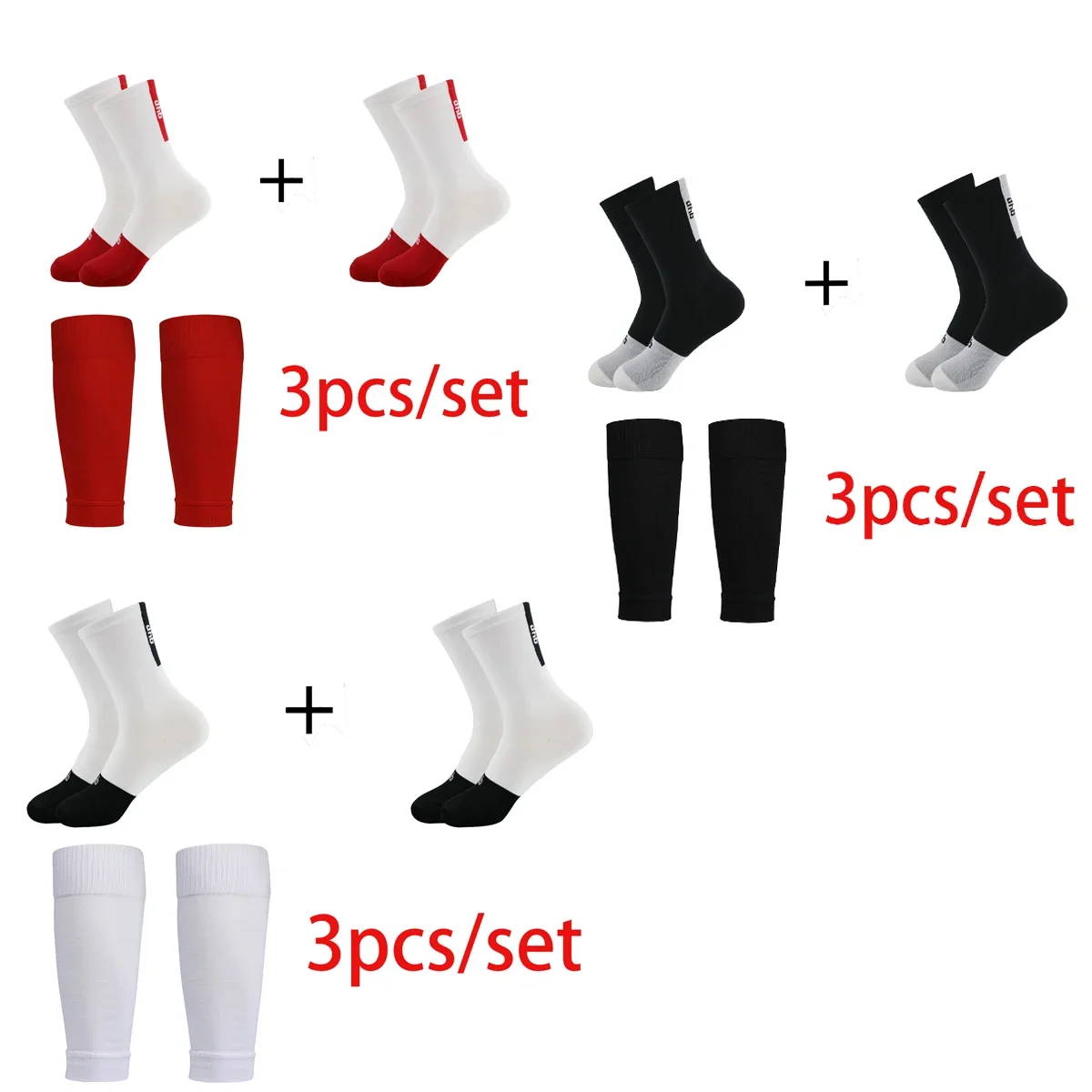 

2025 top-quality 2 pairs of sports socks and 1 pair of breathable outdoor leg covers for men's and women's cycling socks